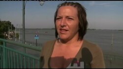 River crests just short of all time record, destruction, reax News Clip