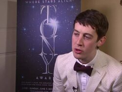 INTERVIEW - Alex Sharp at 2015 Tony Awards - Arrivals Stock Footage