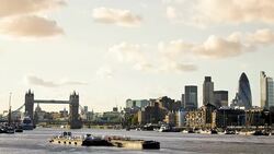 London Skyline and Tower Bridge Timelapse, HD Video Stock Footage