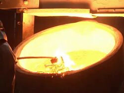 Metal industry-molten steel Stock Footage
