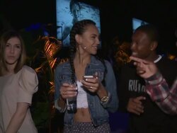 Jazzlyn Marae at Abercrombie & Fitch's "The Making Of A Star" Spring Campaign Party Stock Footage