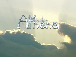 MS Names of Ancient Greek Gods (Dodekatheon) moving away on cloudy backdrop Stock Footage