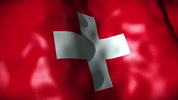 Switzerland Flag waving, looping Stock Footage