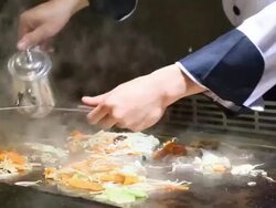 Chef cooking Japanese Fried Vegetable III Stock Footage