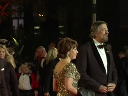 Stephen Fry at 'Skyfall' Royal World Premiere at Royal Albert Hall at Royal Albert Hall on October 23, 2012 in London (Footage by WireImage Video/Getty Images) Stock Footage