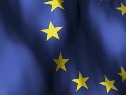 EU Flag High Detail - Looping Stock Footage