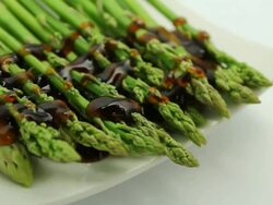 Asparagus and oyster sauce : HD Stock Footage