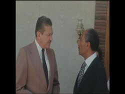 SYND 28 4 79 ISRAELI DEFENCE MINSTER WEIZMAN MEETS PRESIDENT SADAT IN CAIRO News Clip