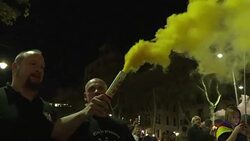 CLEAN : Catalans rally against separatist leaders detention News Clip