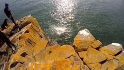Cliff Jumping Stock Footage