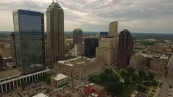 Aerial Indiana Indianapolis Stock Footage