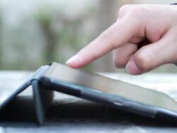 Tablet for lifestyle in playground,Bangkok Thailand Stock Footage