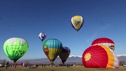 Balloons Bansko Stock Footage