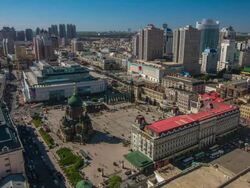 Timelapse of Saint Sophia Cathedral, Harbin, China Stock Footage