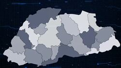 Bhutan network map Stock Footage