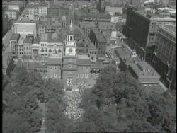 Tourists visit Independence Hall in Philadelphia, Pennsylvania. News Clip