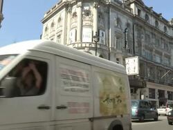 Shaftesbury Avenue, Olympic London General Views on July 21, 2012 in London, England (Footage by Getty Images) Stock Footage