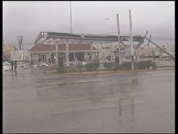 Beach resort hit by hurricane, infrared imagery of Wilma News Clip