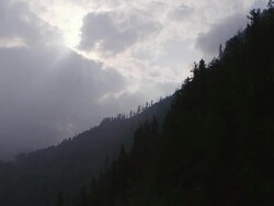 WS View of Himalayan Mountains surroundings / Durma, Banke District, Nepal Stock Footage