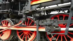 Historic steam locomotive Stock Footage