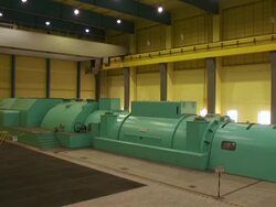 MS Shot of generator in coal power plant / Saarlouis, Saarland, Germany Stock Footage