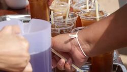 Iced coffee Stock Footage