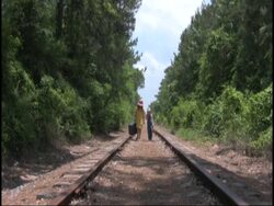 Railroad children HD Stock Footage