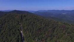 4K aerial flying above the Green Mountains in Vermont, USA Stock Footage