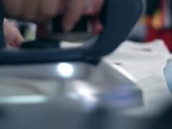 Iron the trousers Stock Footage