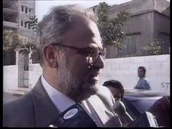 WEST BANK: ARAFAT BECOMES FIRST PALESTINIAN TO REGISTER TO VOTE News Clip