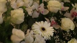 Flowers party decoration Stock Footage