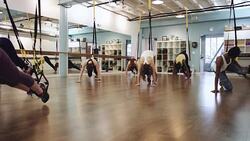 Women's exercise class Stock Footage