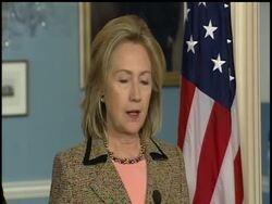 Secretary of State Hillary Clinton Clinton appeals for calm, restraint from Egyptian security forces and protesters. News Clip