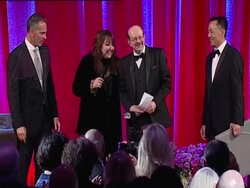 SPEECH - Jon Burlingame at Composer Mychael Danna Receives BMI's Richard Kirk Award At The BMI Film & Television Awards Stock Footage