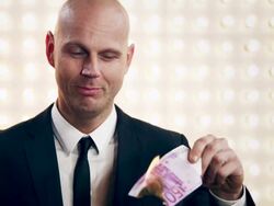 Man burning Money Stock Footage