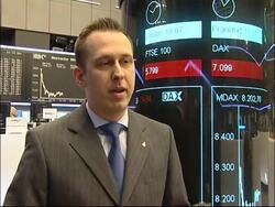 Markets plunge; trading floor, Paris analyst, Frankfurt News Clip