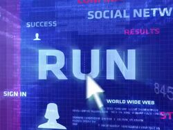 Run Button In The Digital World Stock Footage