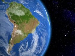 South America from space Stock Footage