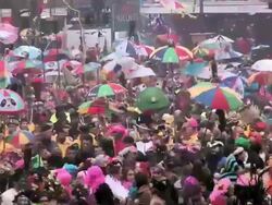 People celebrate at the Dunkirk Carnival Stock Footage