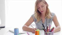 Fashion designer woman Stock Footage