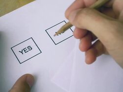 Voting Indecision Yes, No and Maybe Stock Footage