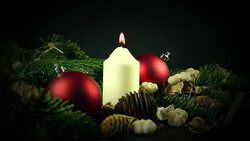 Christmas Candle Stock Footage
