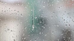 HD: Drops Dripping Down The Glass Stock Footage