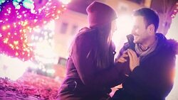 Winter romance. Stock Footage