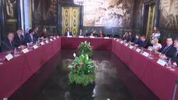 Barcelona mayor at roundtable meeting News Clip