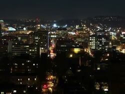 Portland Night Zoom Stock Footage