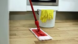 HD: Cleaning Equipment For Hardwood Floors Stock Footage