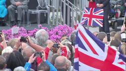 HM Queen Elizabeth II at Tweedbank Station News Clip