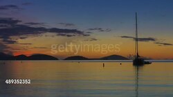 video of Maho Bay, St.John, USVI during sunset Stock Footage