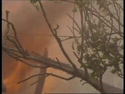 YUGOSLAVIA: KOSOVO: POLJE: SERB VILLAGERS BURN THEIR HOUSES News Clip